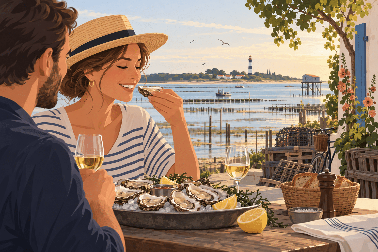 Hôtel sur l'île d'Oléron 4 huytres olyron